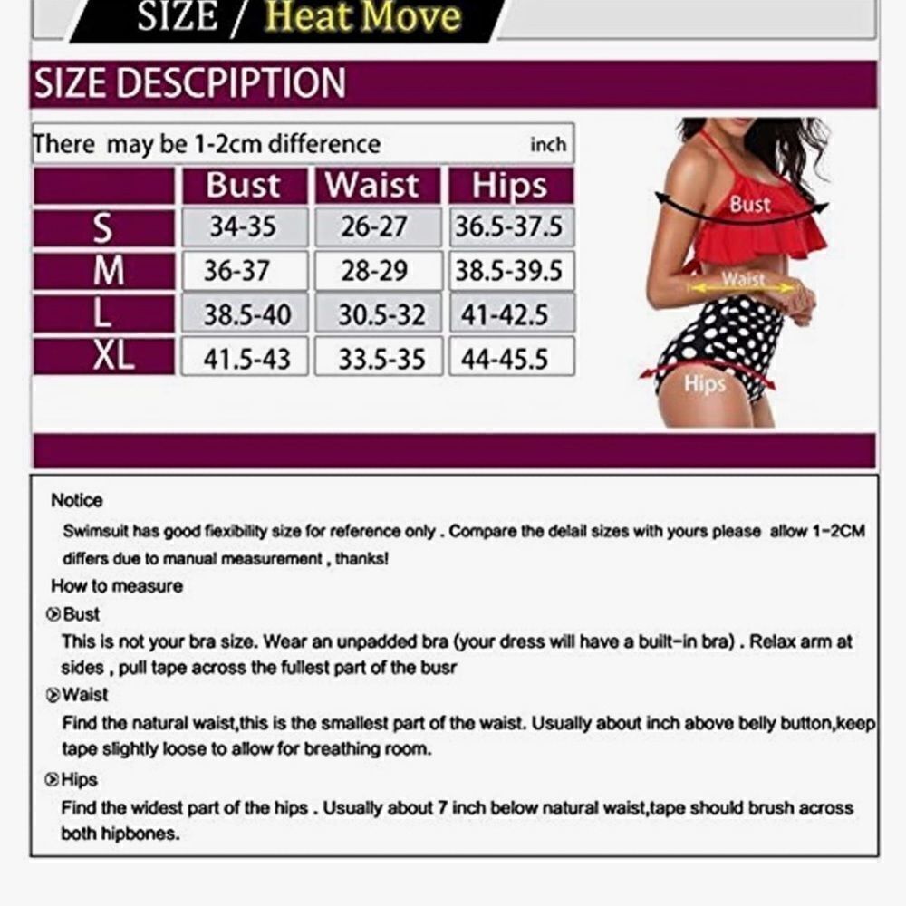 Heat Move Retro Double Ruffled Flounce Bikini Top - Picture 11 of 12